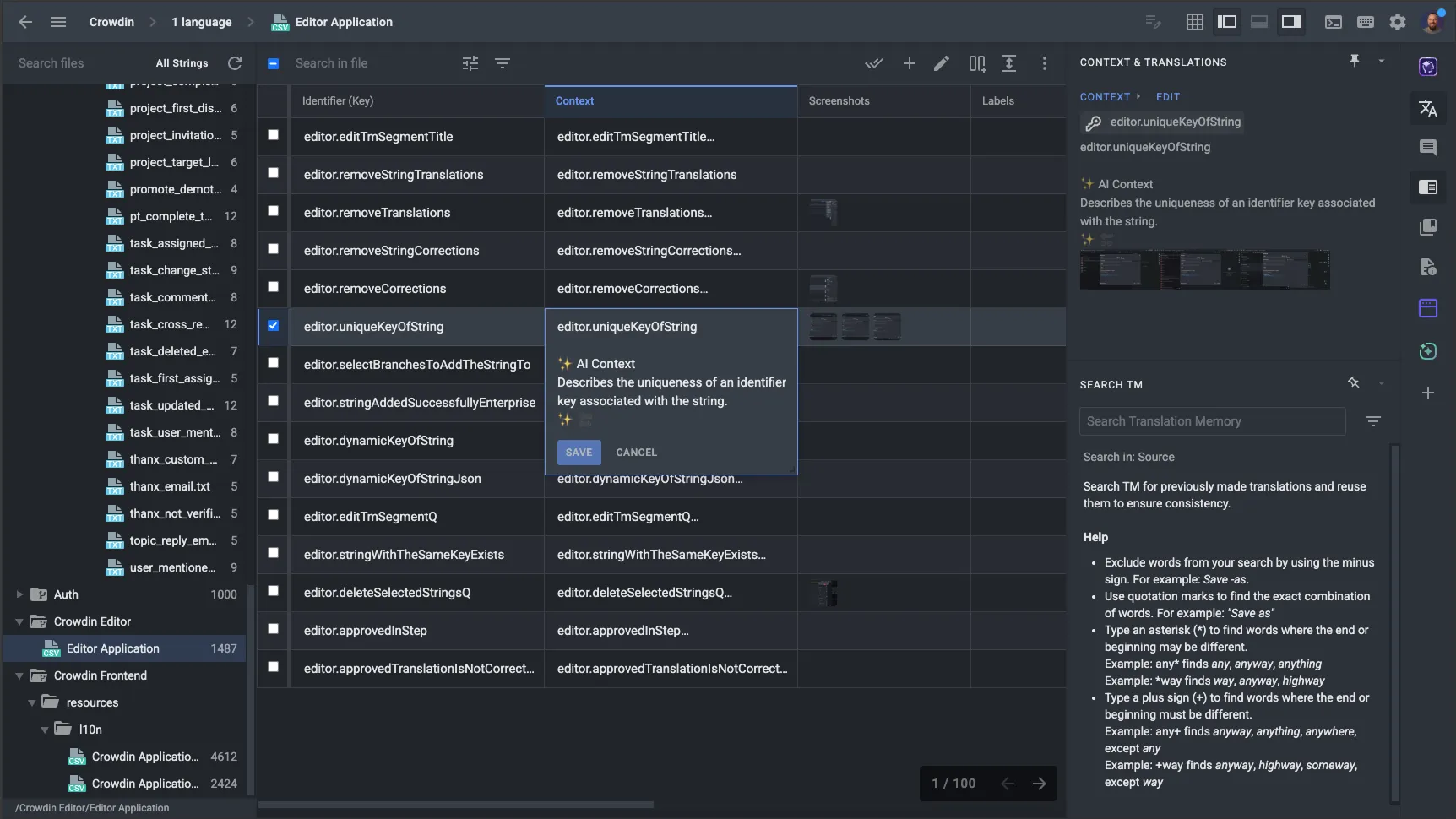 Manage strings efficiently